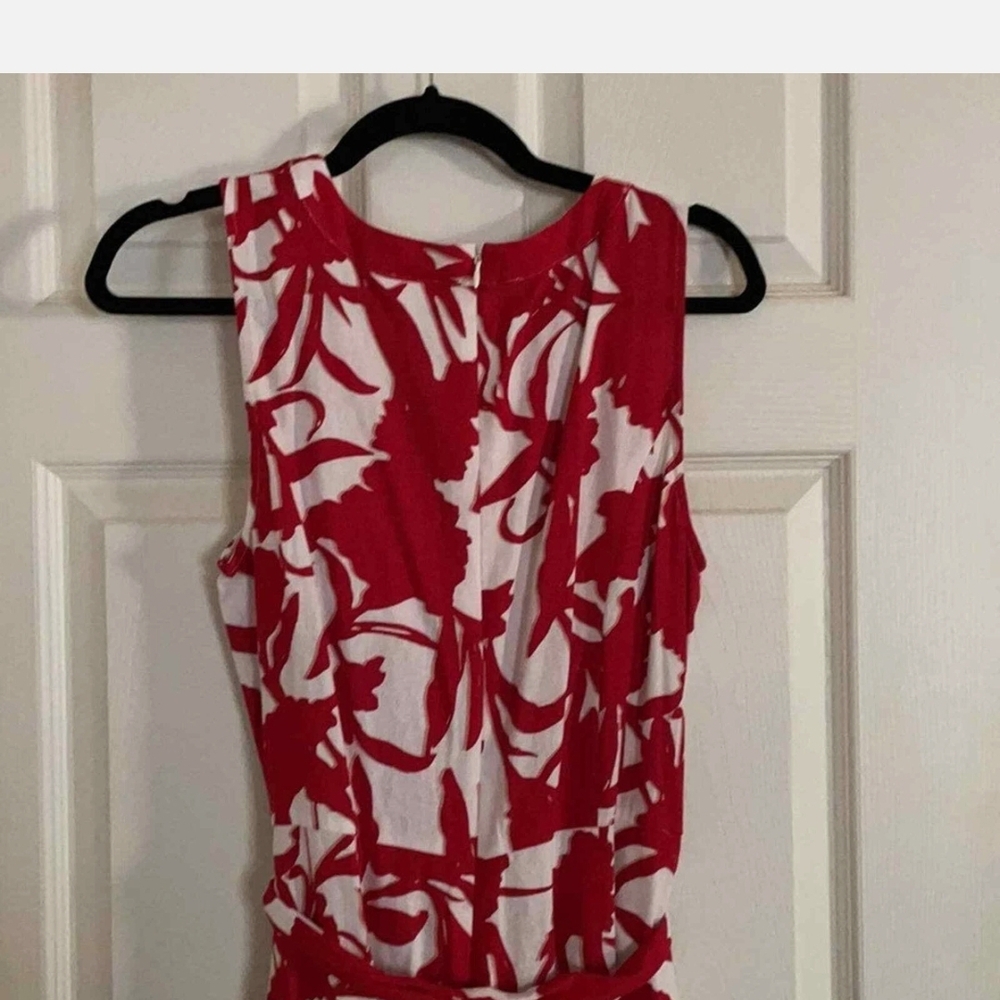 Liz Claiborne Red and White Jumpsuit